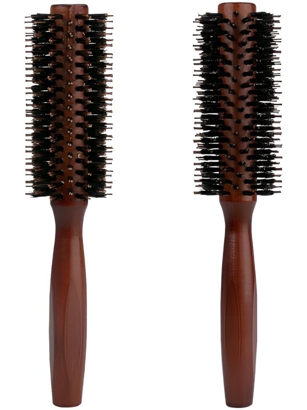 Round Boar Bristle Hair Brush with Wooden Handle * NEW